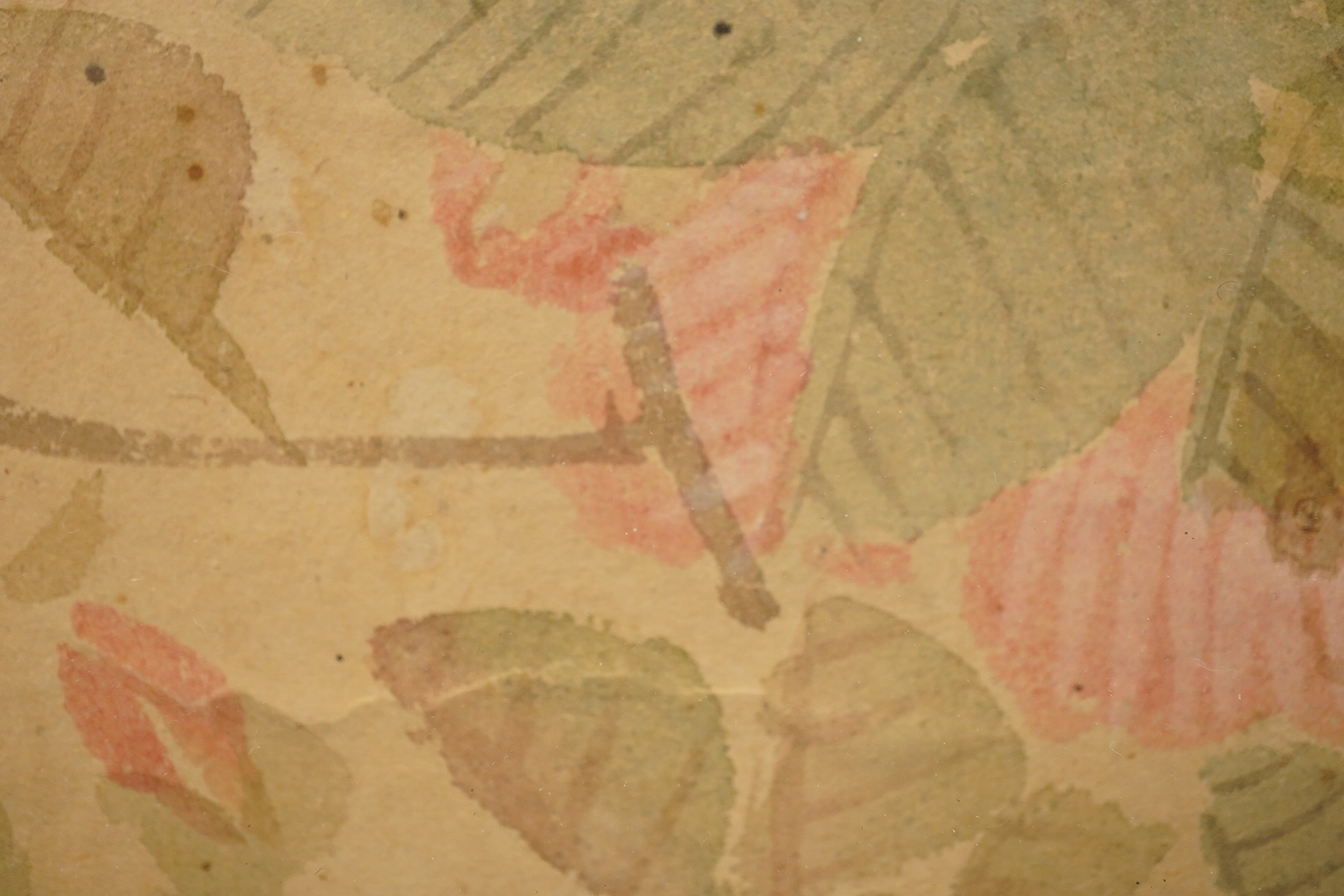 Chinese School , (18th/19th century), Phoenixes amid flowers, Ink and colour on paper; a pair